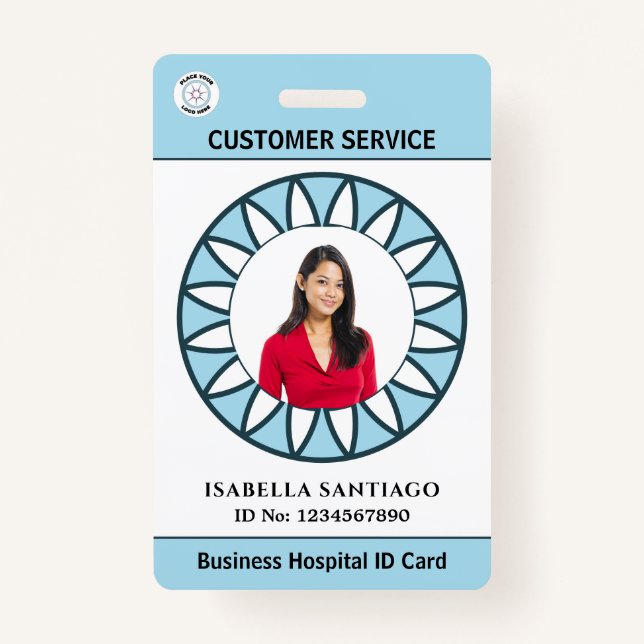 Employee Photo Business Hospital ID Card Custom  Badge (Front)