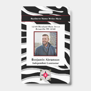 Employee Photo Business Logo Company Custom Badge