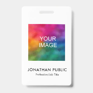 Employee Photo Company Logo Here Name And Title Badge