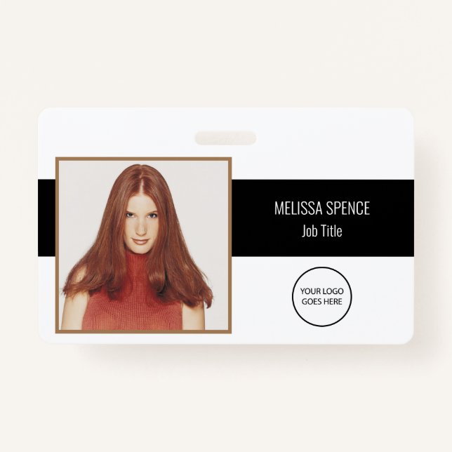 Employee Photo ID Company Logo Security Badge (Front)