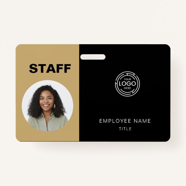 Employee Photo ID Company Logo Staff Badge (Back)