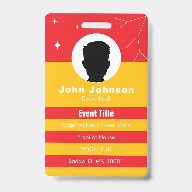 Employee photo id company security badge (Front)