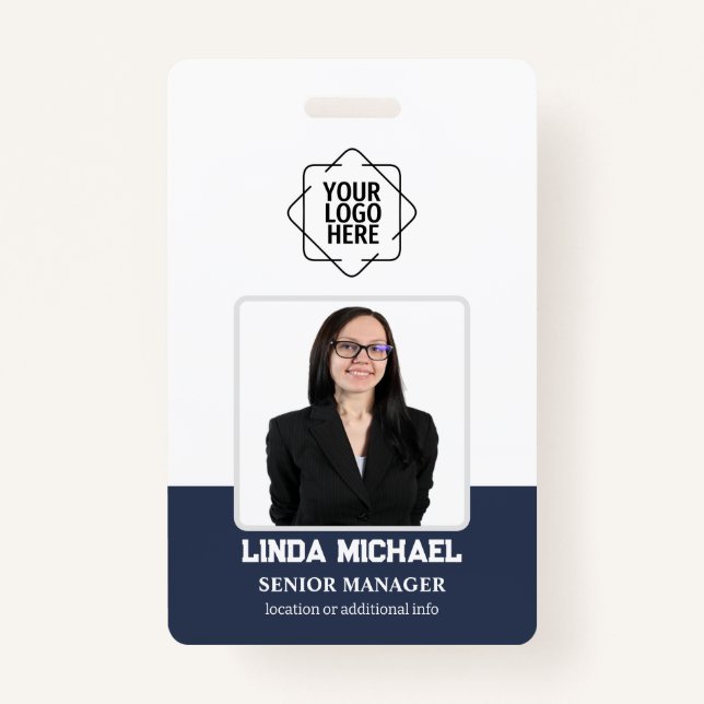 Employee Photo ID Company Security Badge (Front)