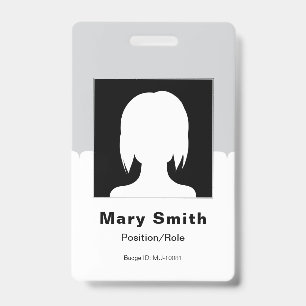 Employee photo id company security badge with logo
