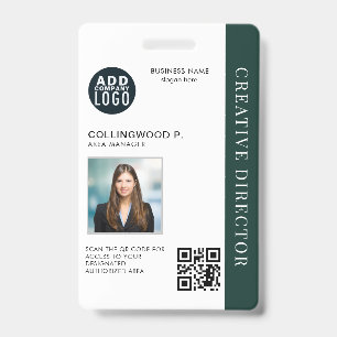 Employee Photo ID Custom QR Code Custom Badge