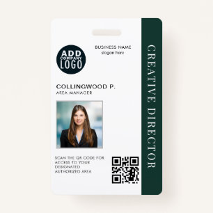 Employee Photo ID Custom QR Code Custom Badge