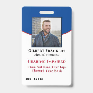 Employee Photo ID Identification Disability Cards Badge
