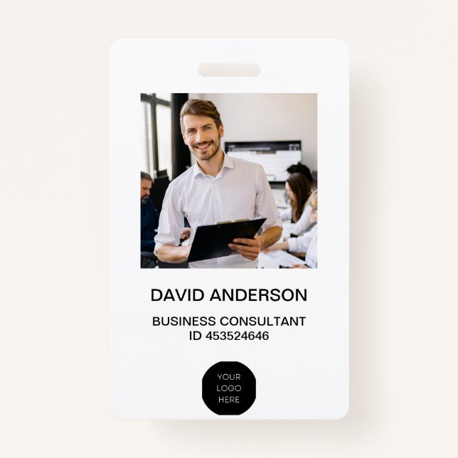 Employee Photo ID Logo Company Badge (Front)