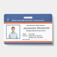 Employee Photo ID Logo Music Conductor Custom