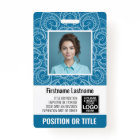 Employee Photo ID - modern mandala, logo, bar code
