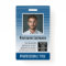 Employee Photo ID - modern stripes, logo, bar code