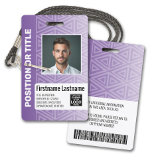 MCM Pattern - Employee Photo, Name, Bar Code, Logo Badge