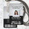 Employee Photo ID QR Barcode Logo Silver Black
