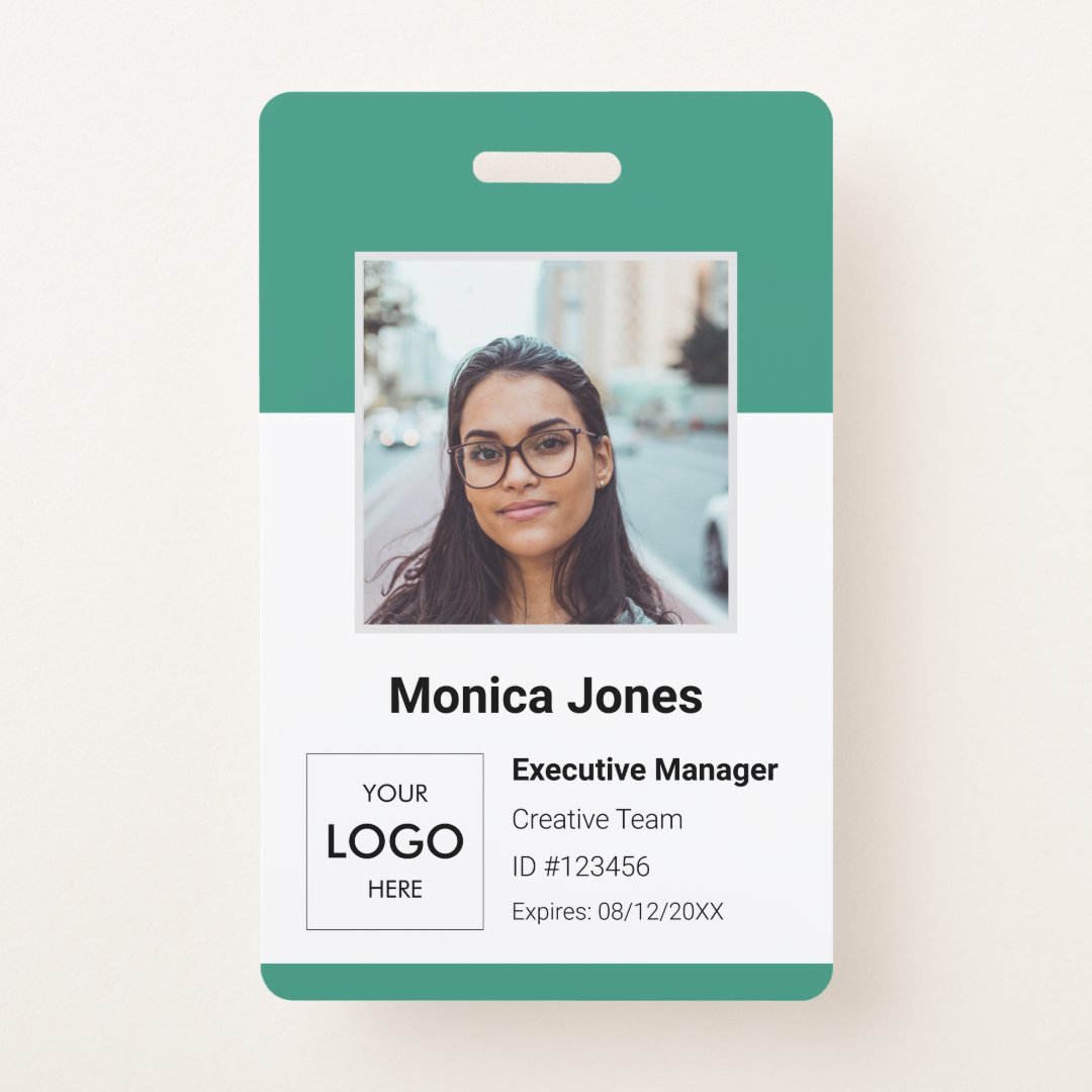 Employee Photo ID QR Code Badge | Zazzle