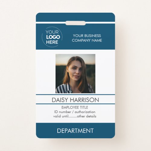 Employee photo ID QR CODE company security  Badge