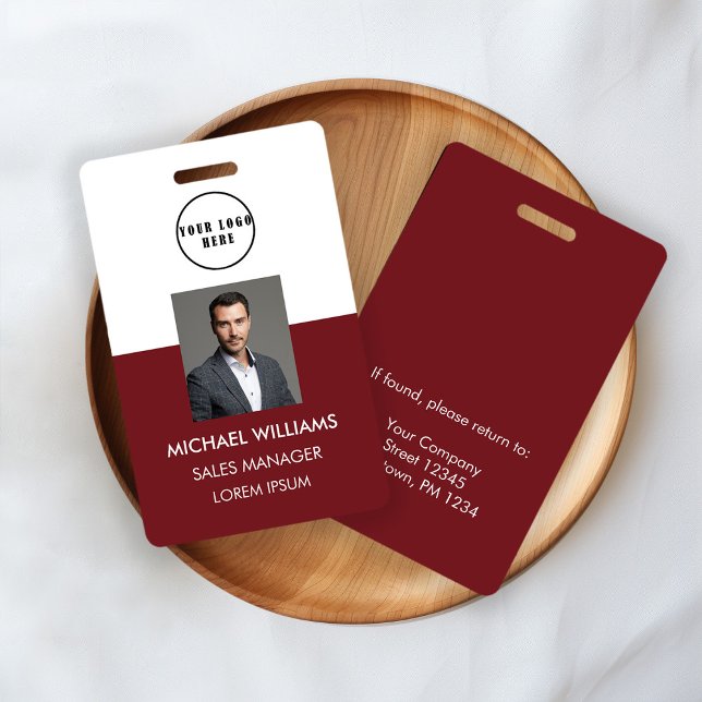 employee Photo ID Weiss Red ID Badge (Creator Uploaded)