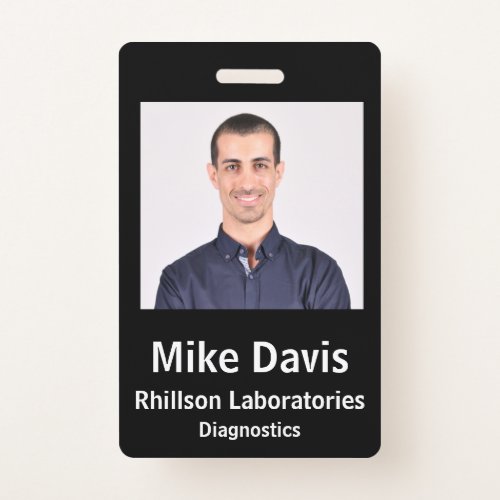 Employee Photo ID with custom details Badge