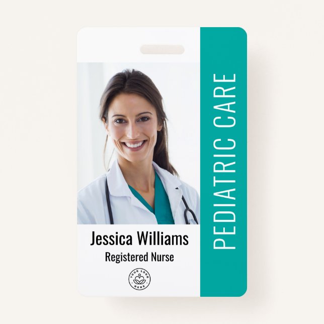 Employee Photo ID With Custom Details Badge (Front)