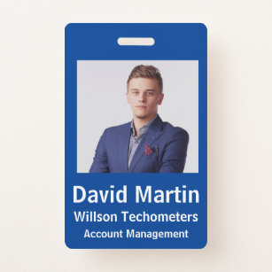 Employee Photo ID with custom details Badge