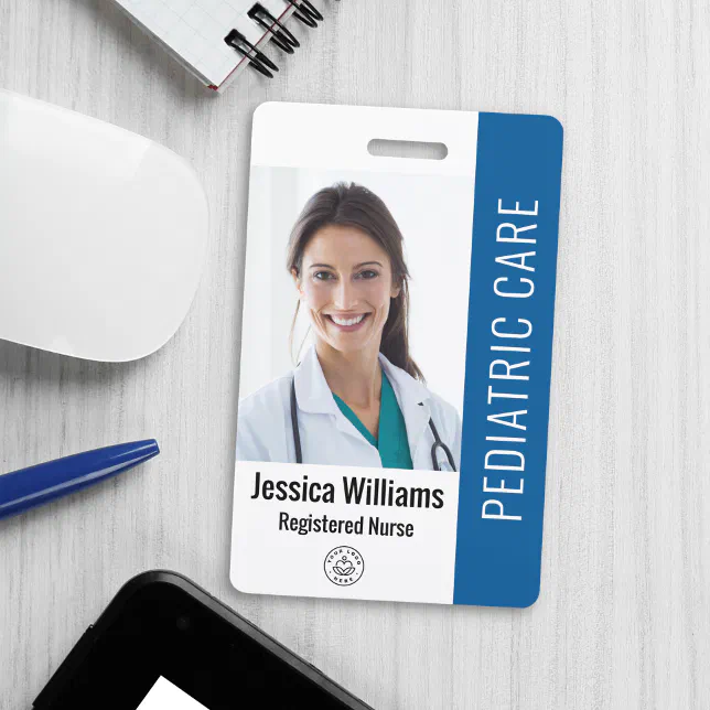 Employee Photo ID With Custom Details Badge | Zazzle