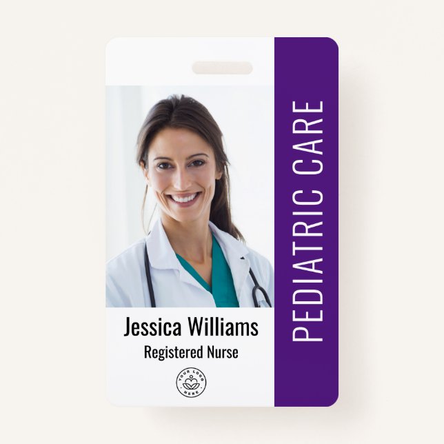 Employee Photo ID With Custom Details Badge (Front)