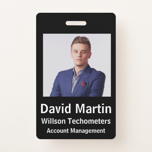 Employee Photo ID with custom details Badge