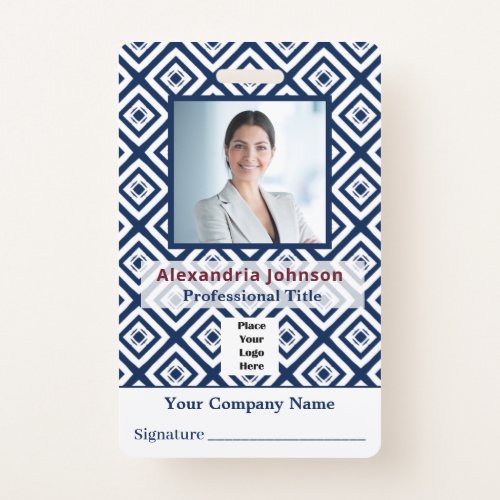Employee Photo Identification ID Custom Card Badge
