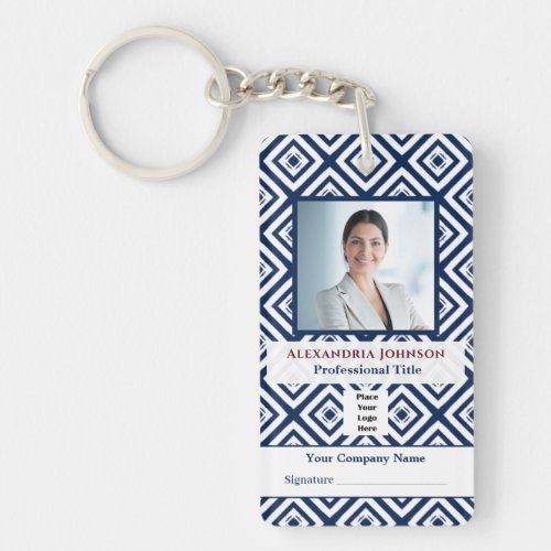 Employee Photo Identification ID Custom Card  Keychain