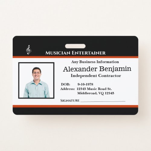 Employee Photo Logo Name ID Custom Badge