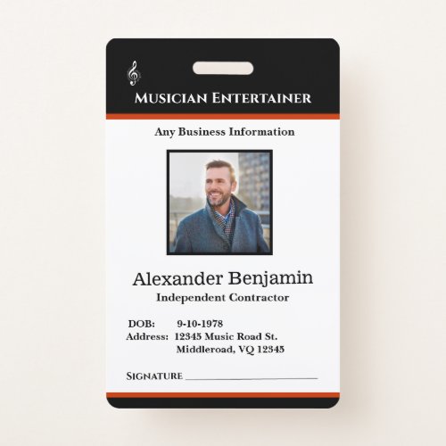 Employee Photo Logo Name ID Custom Badge