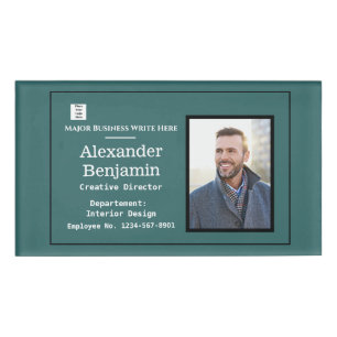 Employee Photo Logo Name ID Identification Card Tag