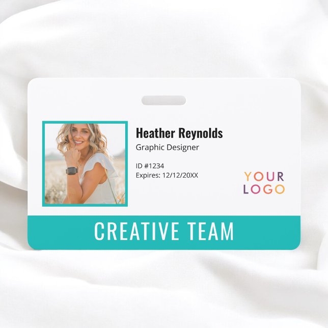 Employee Photo Logo Turquoise Badge (Creator Uploaded)
