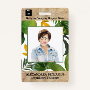 Employee Photo Medical ID Card Logo Personalized Badge