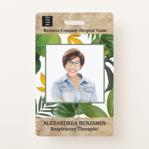 Employee Photo Medical ID Card Logo Personalized  Badge