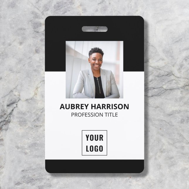 Employee Photo Modern Business Black Badge (Creator Uploaded)
