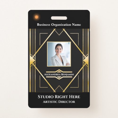 Employee Photo Name Bar Code Business ID Card   Badge