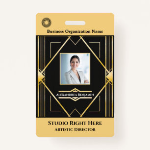 Employee Photo Name Bar Code Logo ID Card Badge