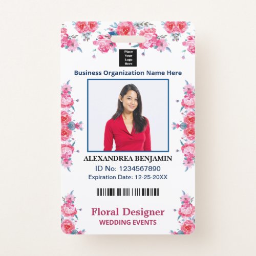 Employee Photo Name ID Card Custom  Badge