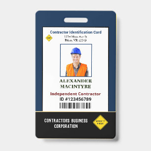 Employee Photo Name ID Identification Card Custom Badge
