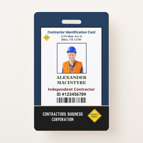 Employee Photo Name ID Identification Card Custom Badge