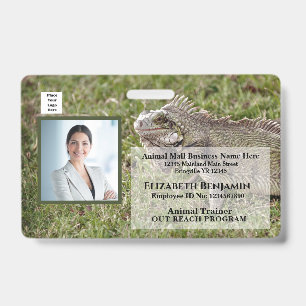 Employee Photo Name Logo Bar Code Business Badge