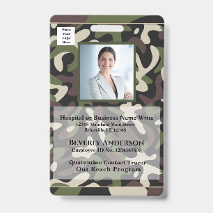 Employee Photo Name Logo Bar Code Business Badge