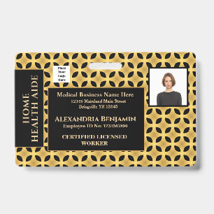 Employee Photo Name Logo Bar Code ID Custom Badge