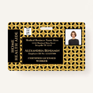 Employee Photo Name Logo Bar Code ID Custom Badge