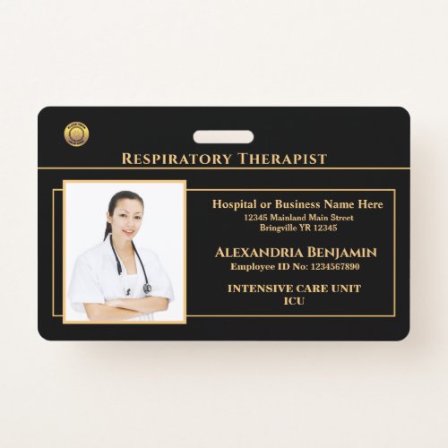 Employee Photo Name Logo Hospital Personalize  Badge