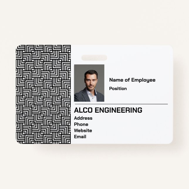 Employee Photo Security Badge (Front)