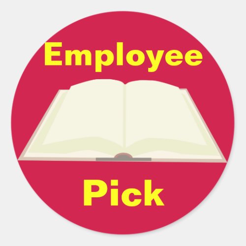 Employee Pick Book Promo Classic Round Sticker