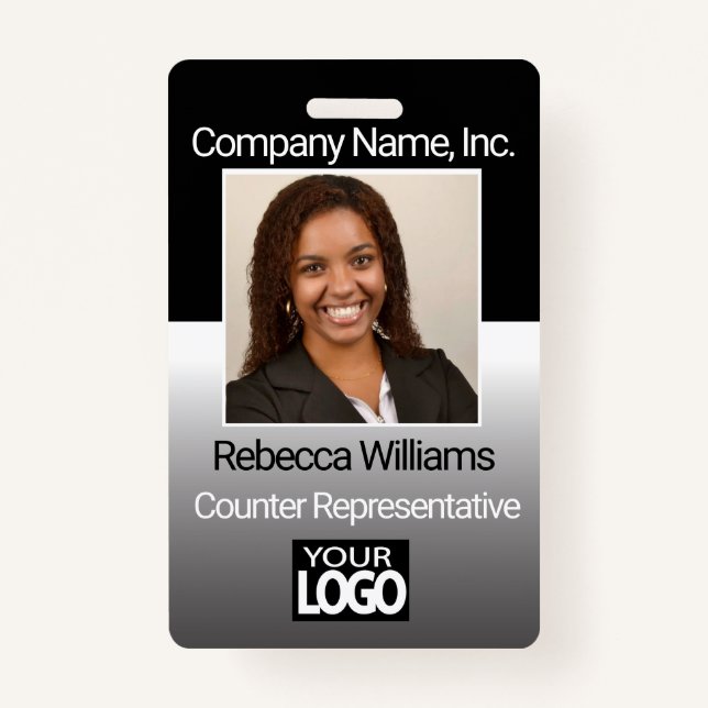 Employee Picture Badge - Black (Front)