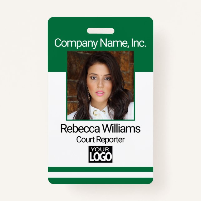 Employee Picture Badge - Green (Front)