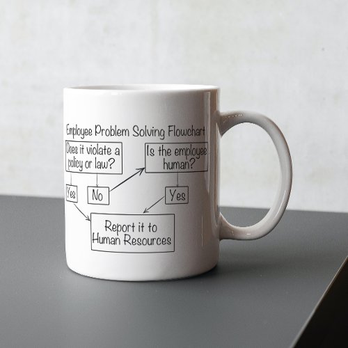 Employee Problem Solving Flowchart Human Resources Coffee Mug